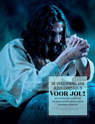 poster over de verzoening van Jezus Christus