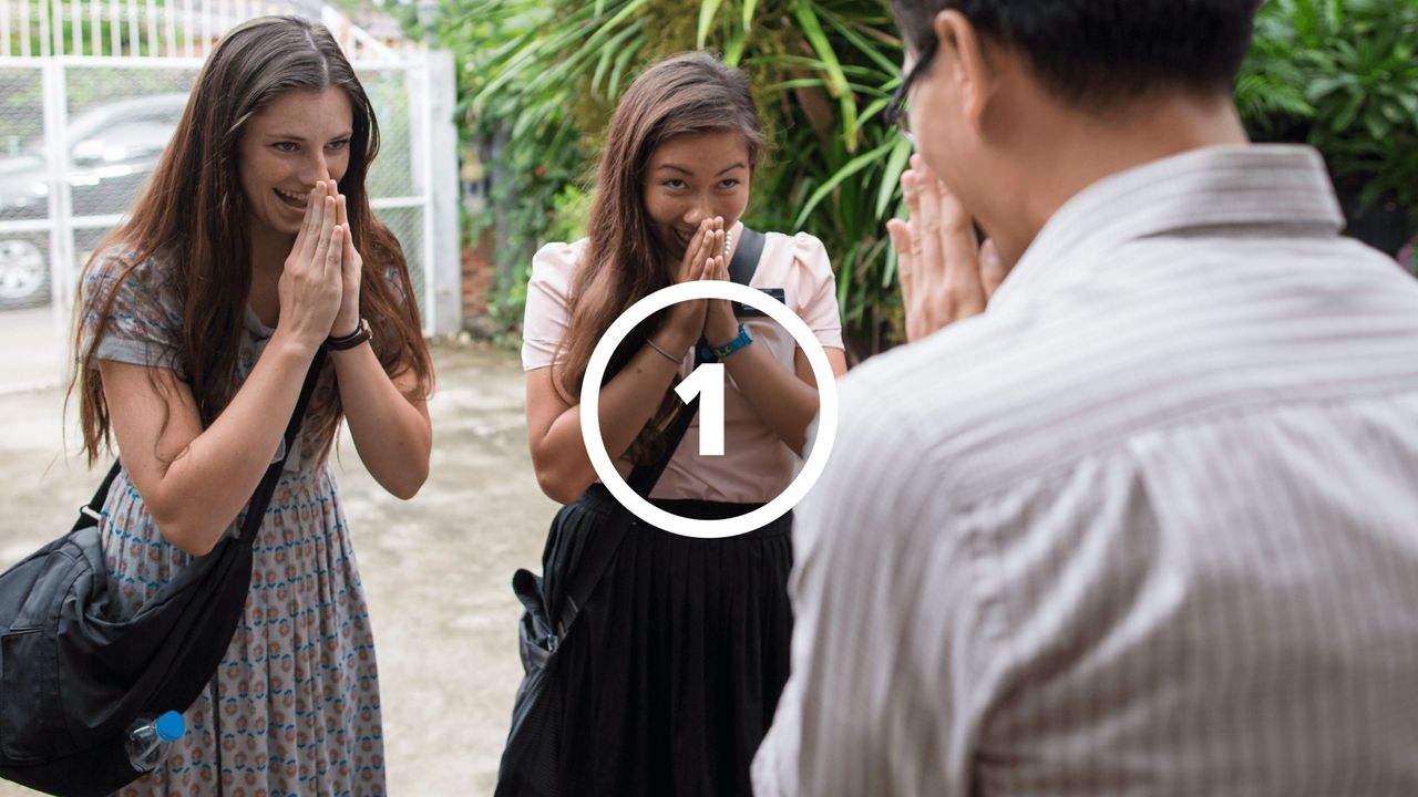 Missionaries getting to know the people they’re visiting