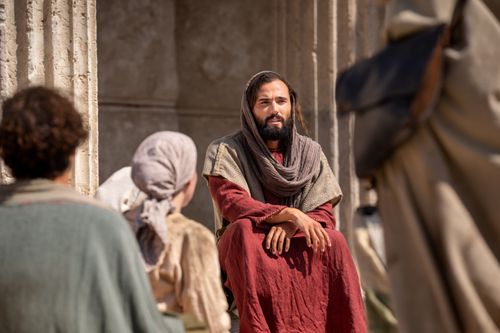 Jesus Christ teaches a small group near Jerusalem..