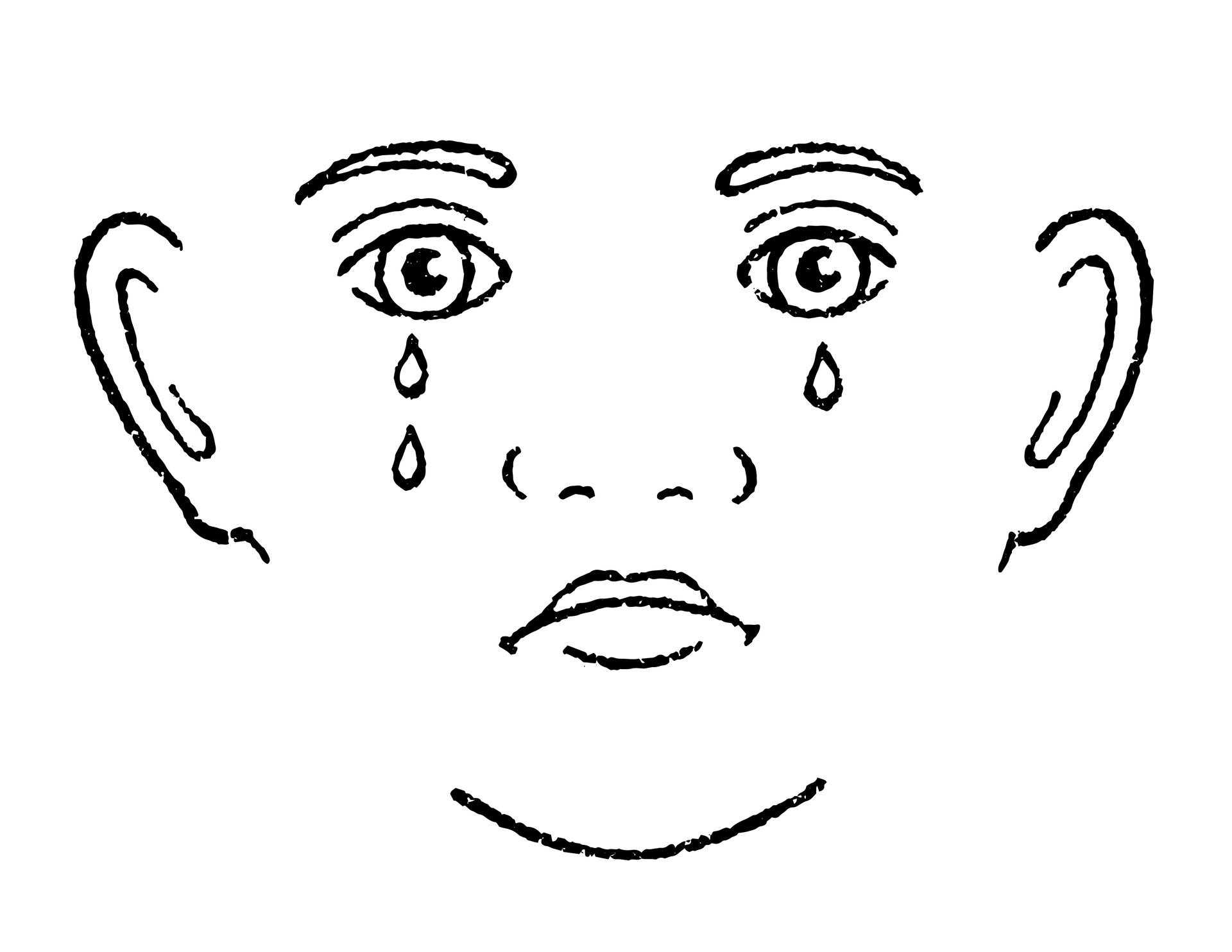 An illustration of a sad face.