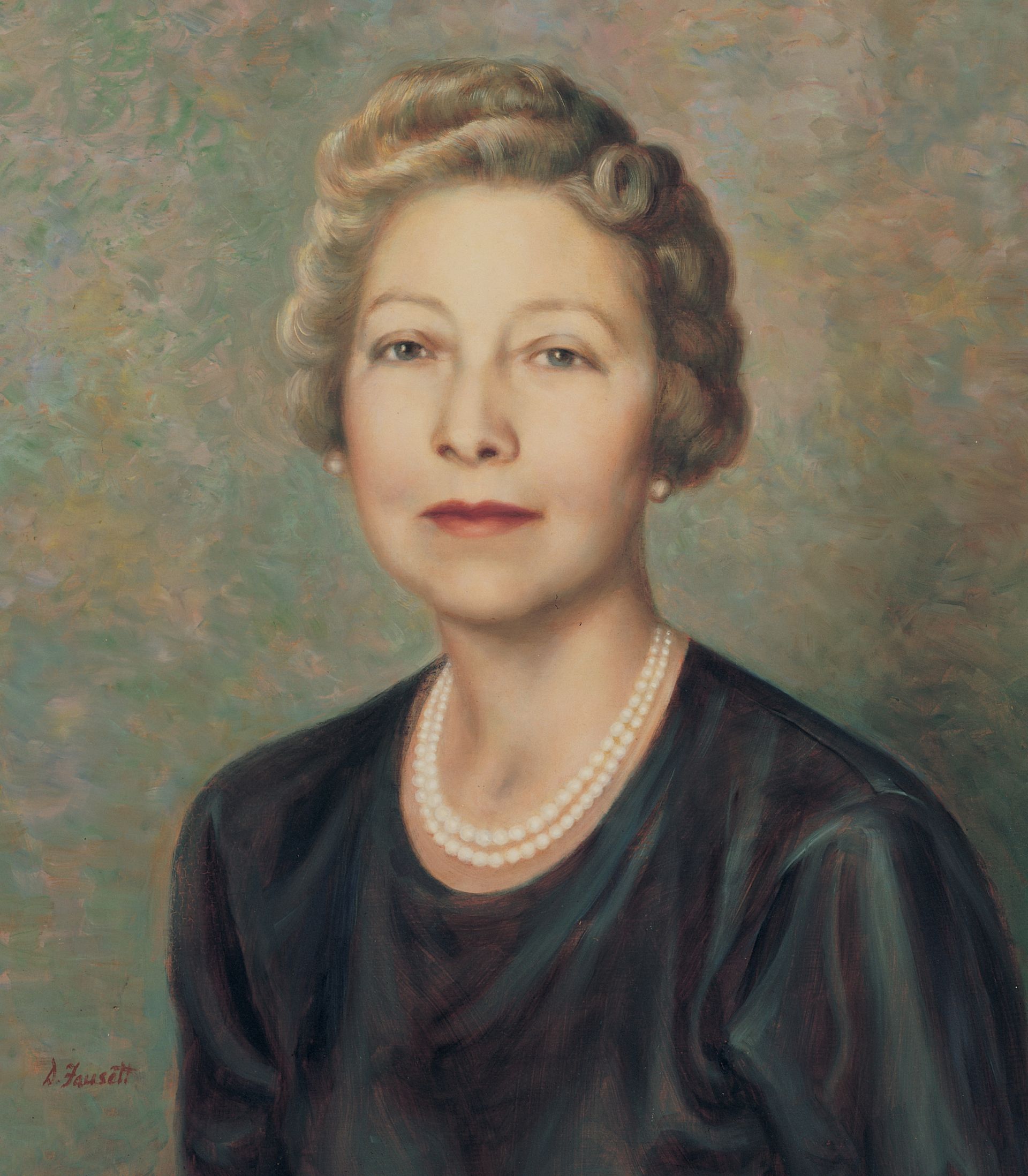 A portrait of Adele Cannon Howells, who was the fourth Primary general president from 1943 to 1951; painted by Dean Fausett.