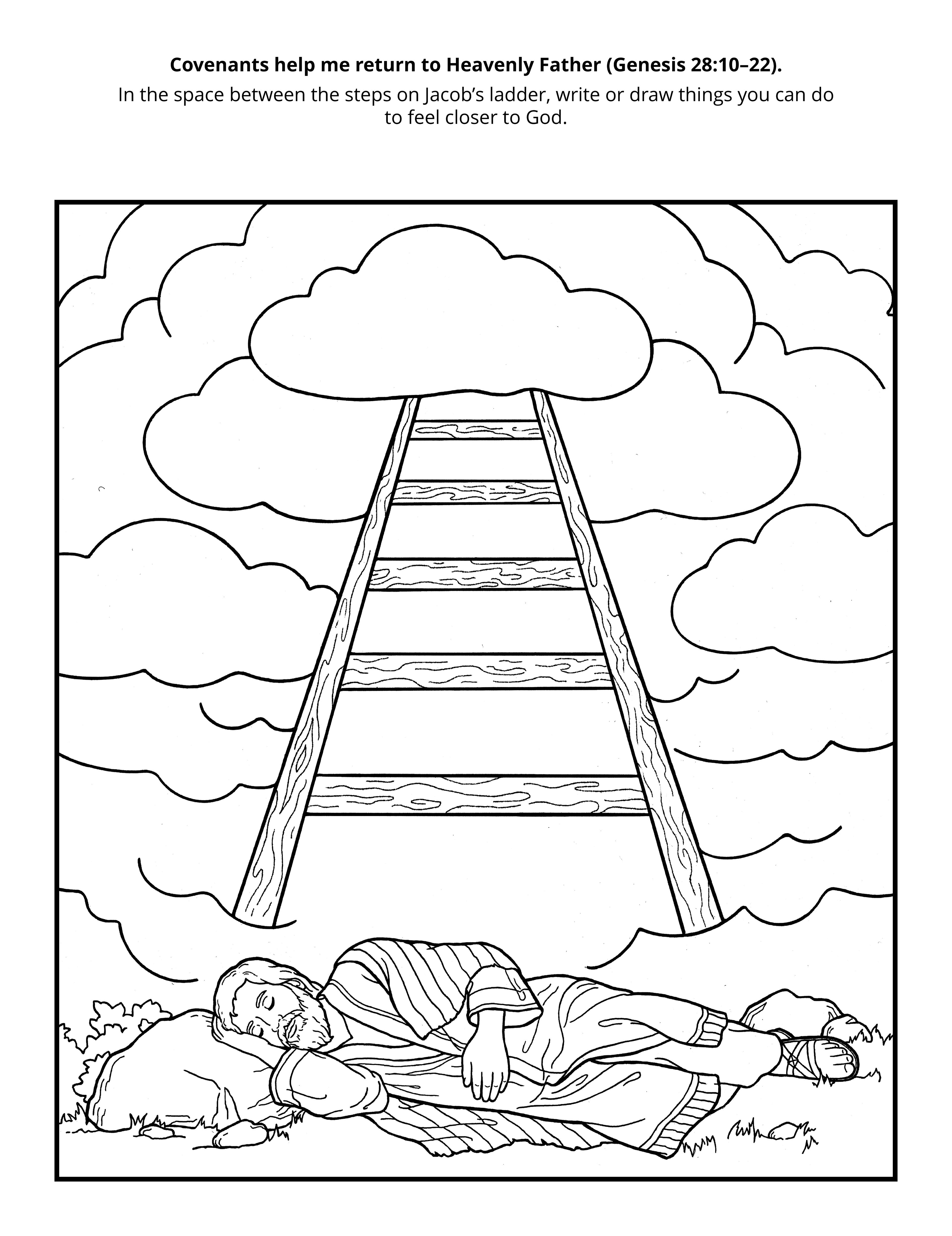 Coloring page for Genesis 28: 10-22