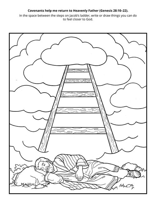 Coloring page for Genesis 28: 10-22