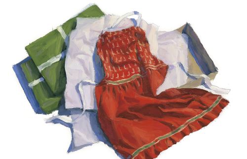 illustration of a dress and gift packages