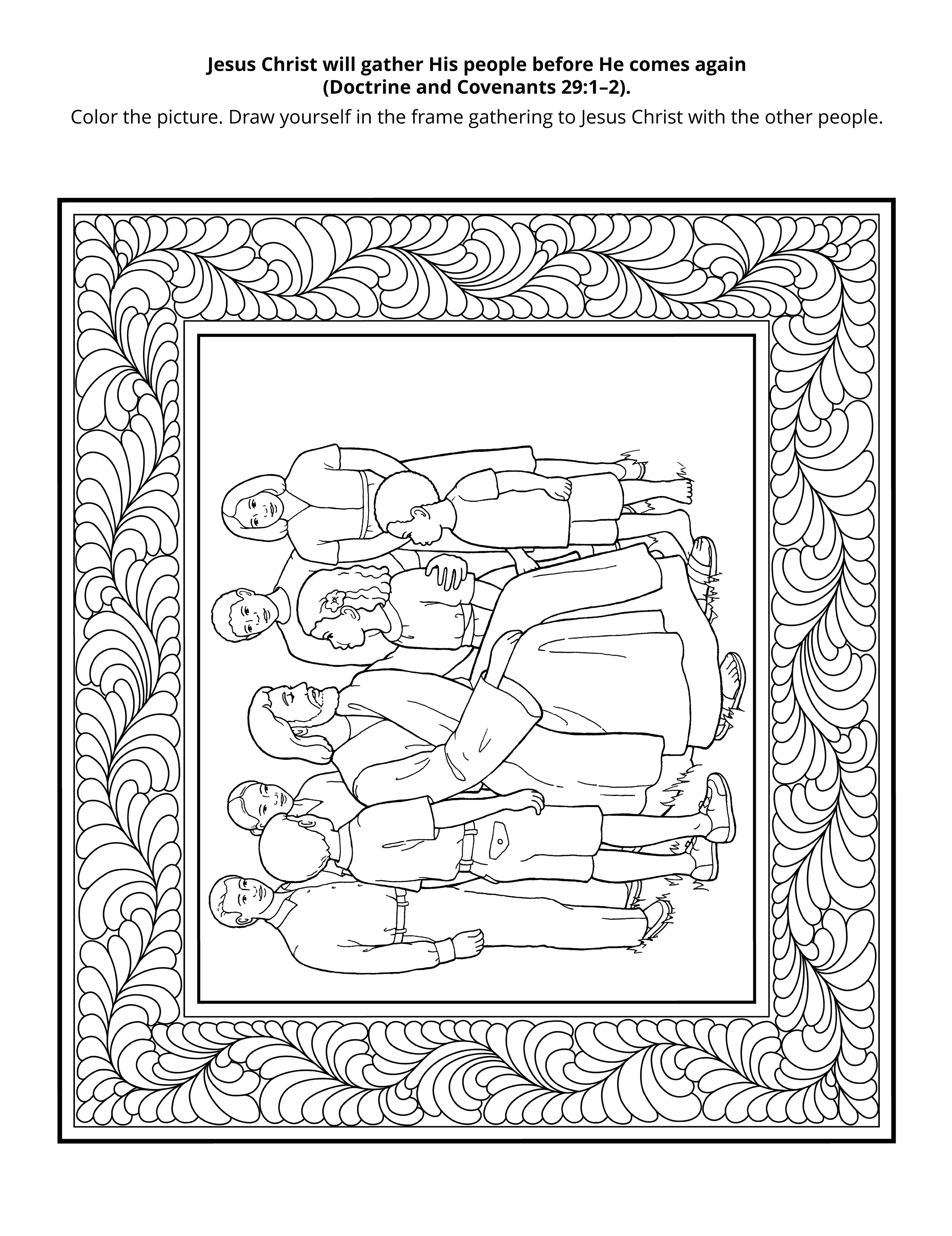 Illustration of Christ with children