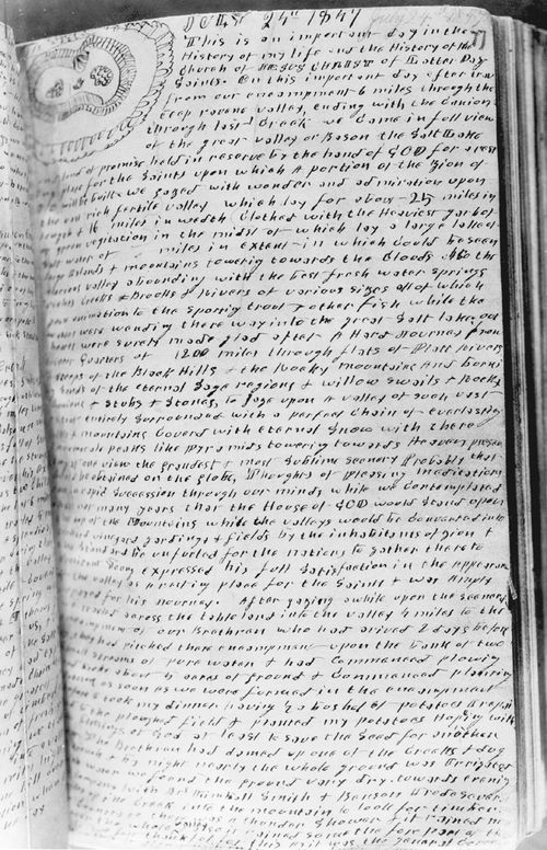 page of journal