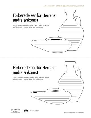 utdelningsblad, Förberedelser för Herrens andra ankomst