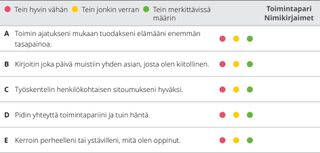 luku 6, arviointitaulukko