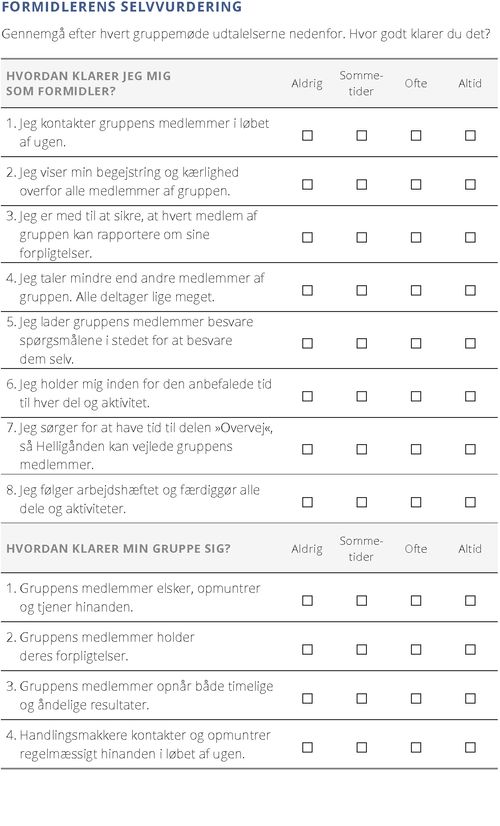 Formidlerens selvvurdering