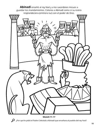 Abinadi and King Noah coloring page