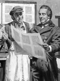 威廉·斐普和約瑟·斯密在印刷所