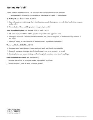 Testing My Soil handout