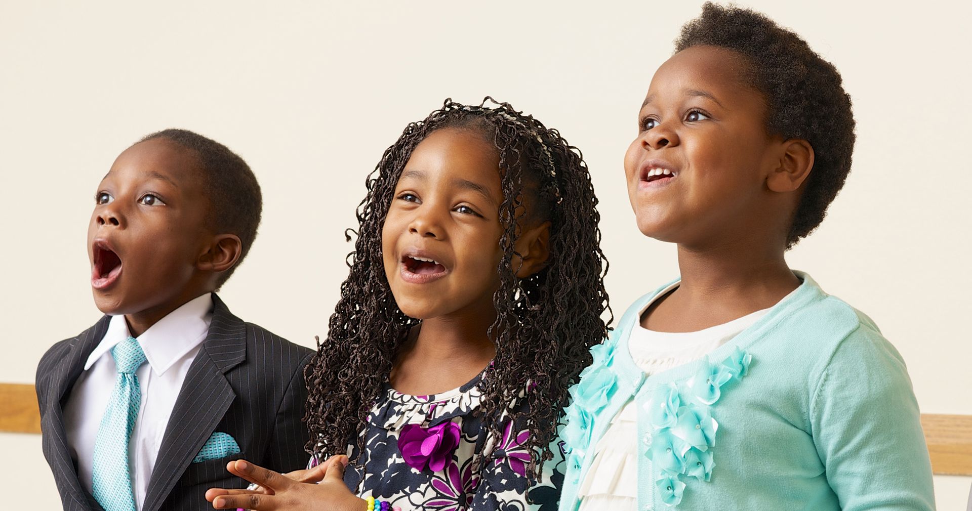 Children singing in Primary