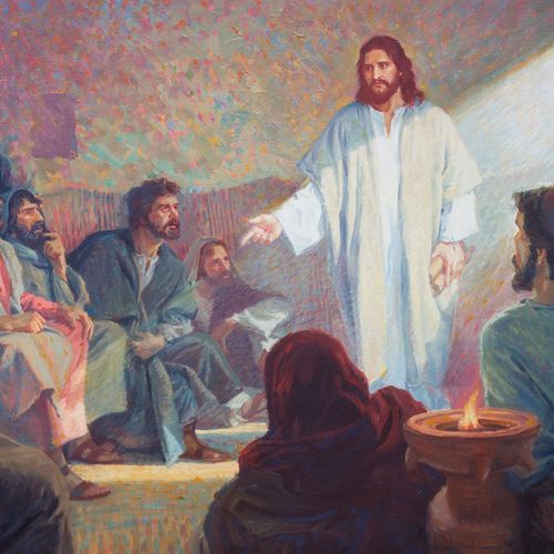 Jesus Christ teaching His disciples