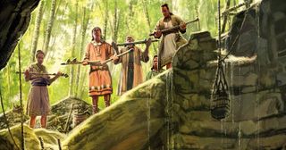 Анти-нефий-легиевцы закапывают свои мечи