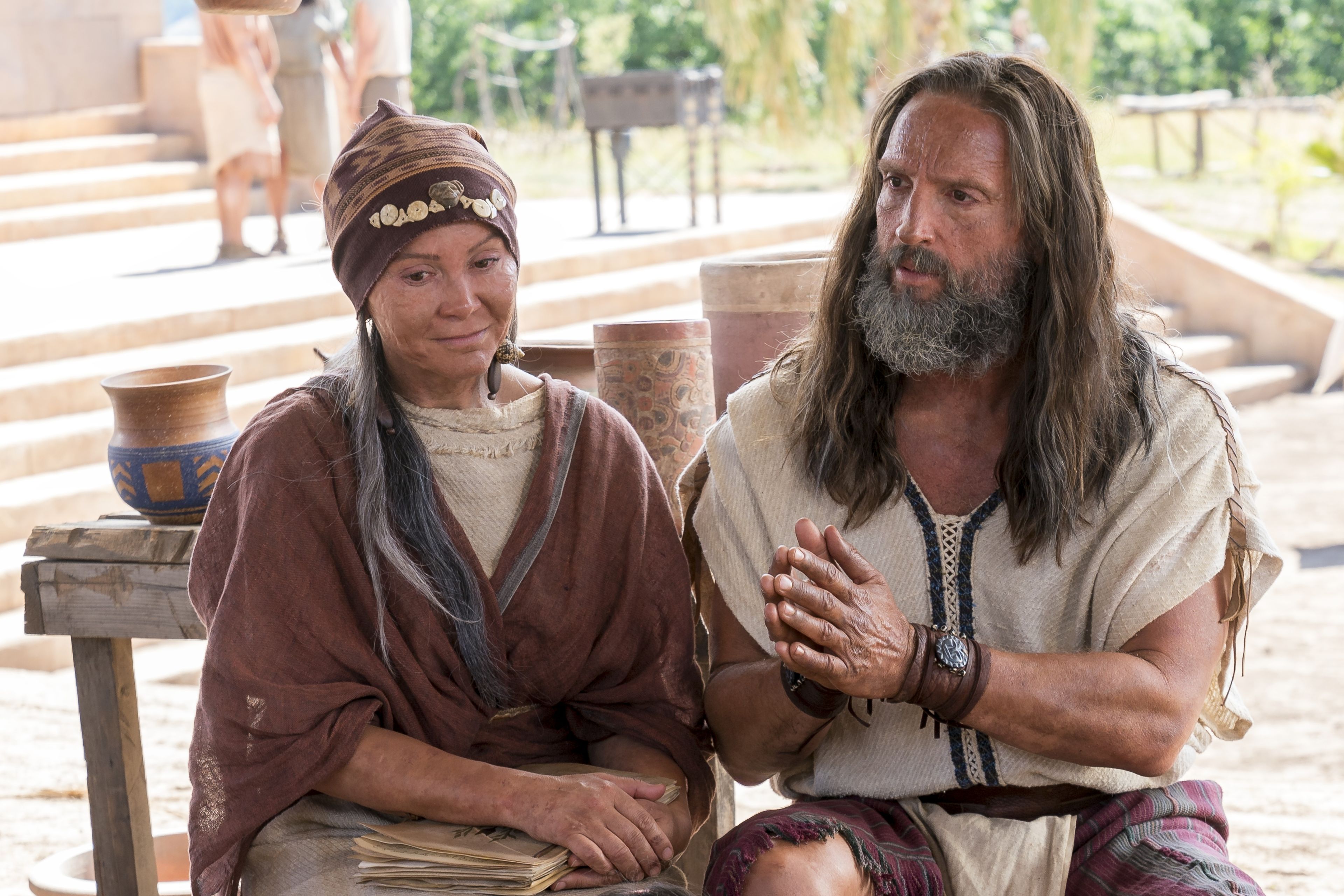 Nephi and his wife teach the people.