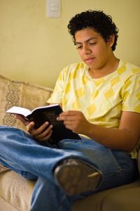 youth studying scriptures