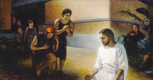 耶穌與尼腓人一起禱告