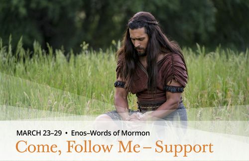 Enos praying (from Book of Mormon videos)