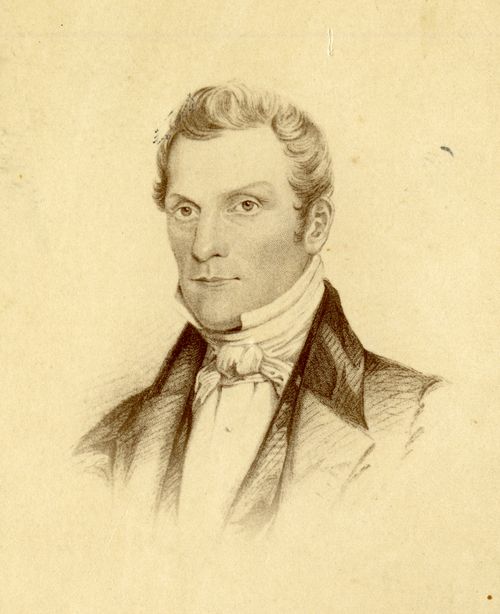 engraving portrait of Hyrum Smith