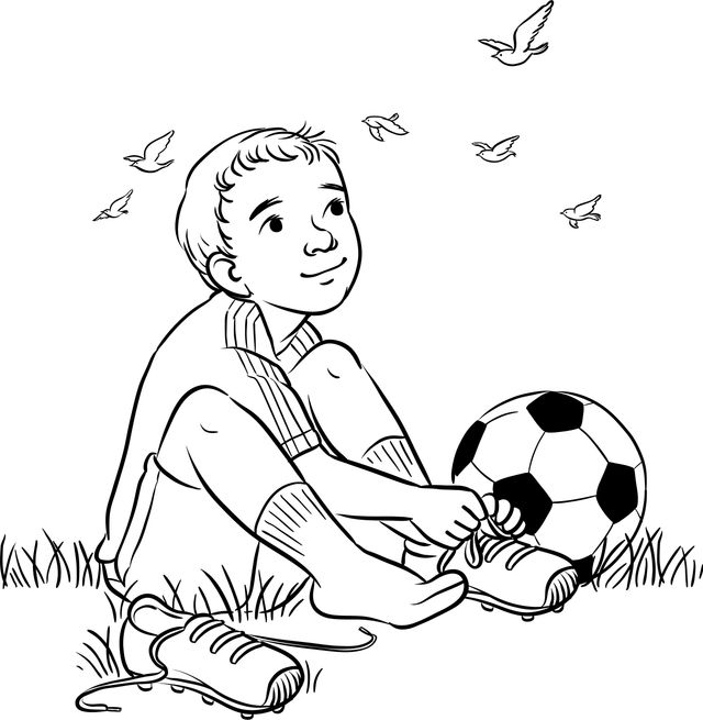 boy with soccer ball