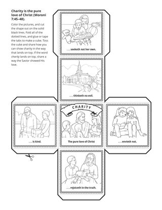 activity page: Charity is the pure love of Christ