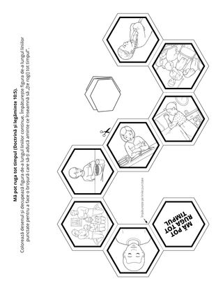 pagină cu activități: Mă pot ruga tot timpul
