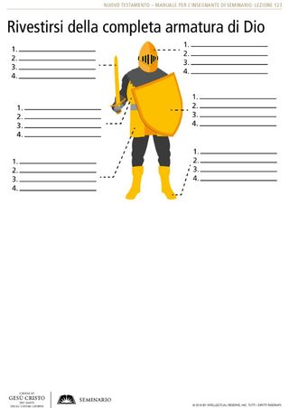 prestampato, armatura di Dio