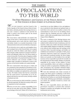 The Family - A Proclamation To The World