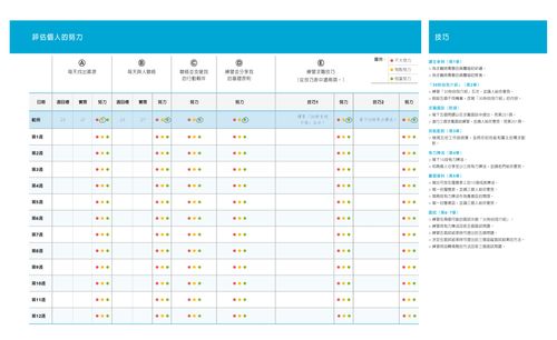 評估個人的努力表格