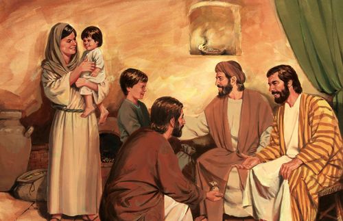 a group of people in ancient times talking together