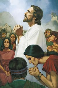 Հիսուսը Նեփիացիների հետ աղոթելիս