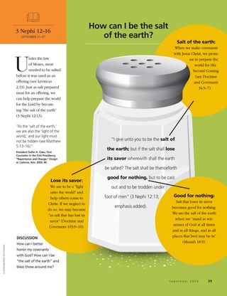 How can I be the salt of the earth