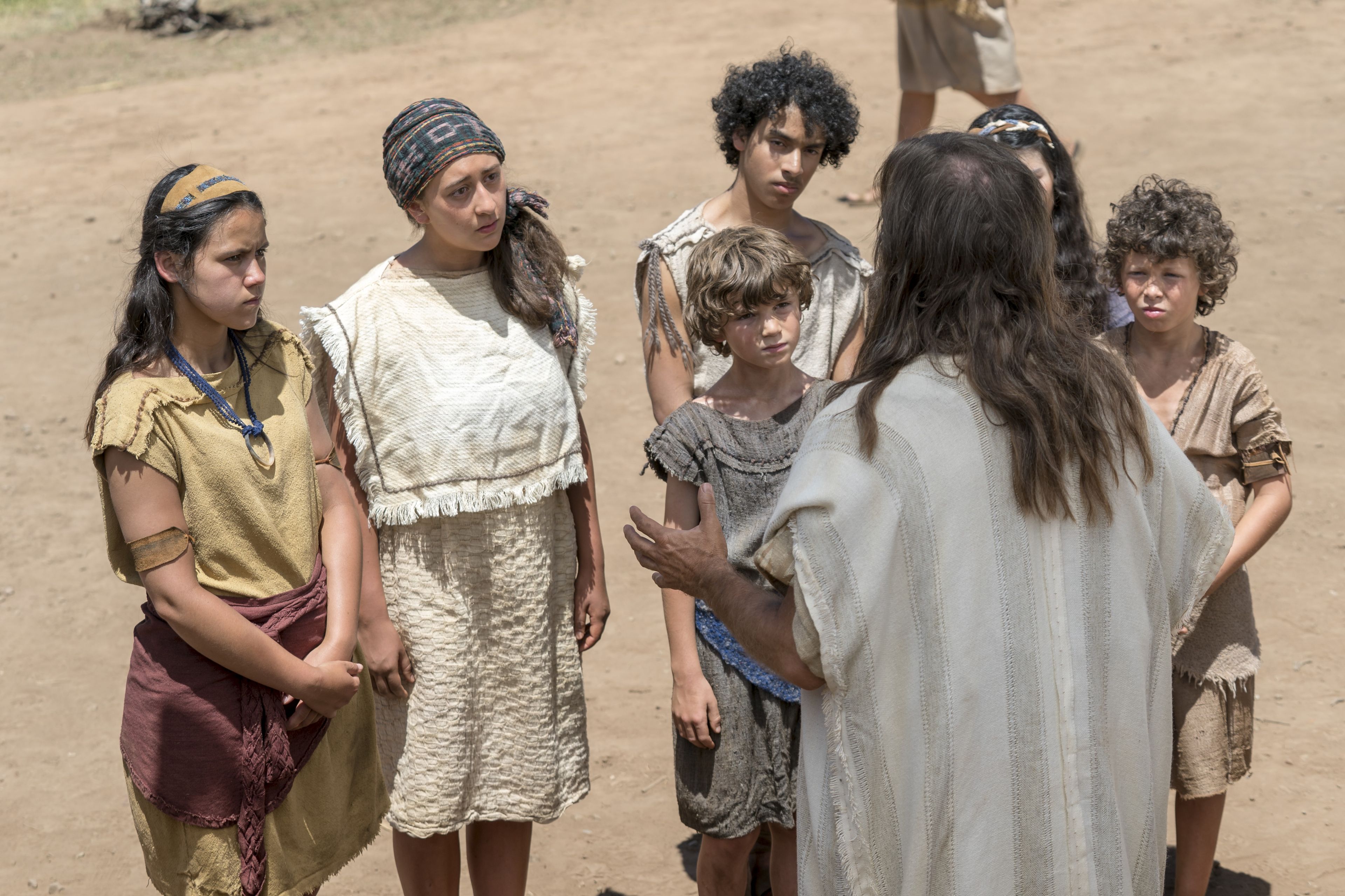 Nephites listen as Jacob teaches.