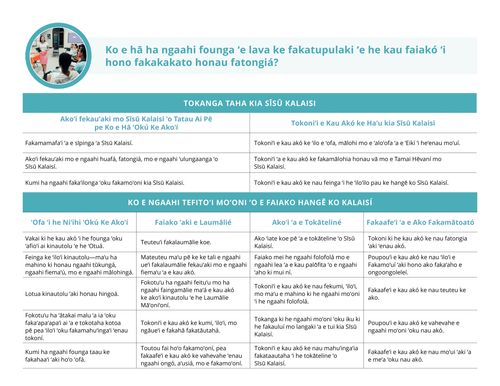 peesi 2 kaveinga ngāue S&I