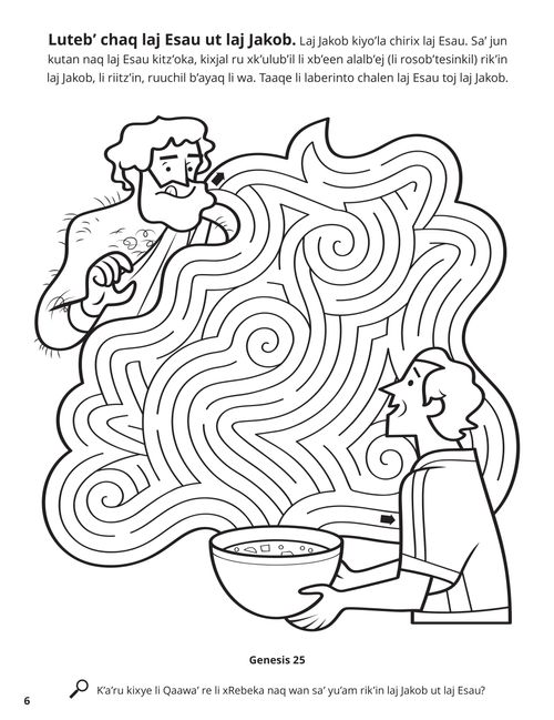 Esau and Jacob coloring page
