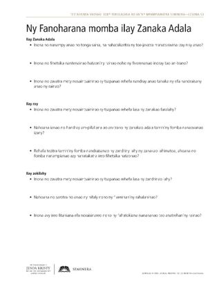 Taratasy zaraina, Ny fanoharana momba ilay Zanaka Adala