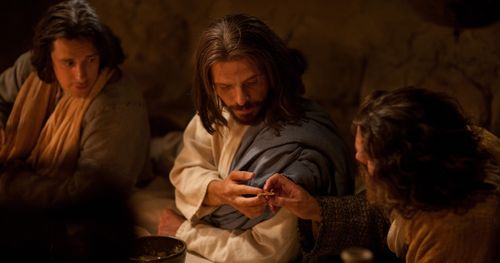 Jesus giving the sop to Judas Iscariot