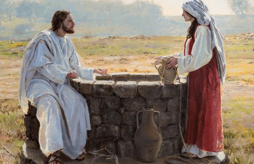 Jezus uči žensko pri vodnjaku