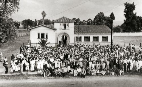 George Albert Smith with Mexican Saints after reunification
