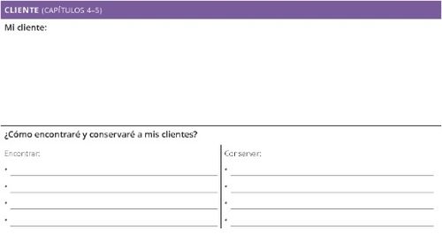 Agenda personal de negocios: Sección de clientes