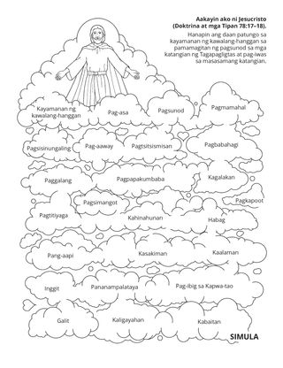 pahina ng aktibidad: aakayin ako ni Jesucristo