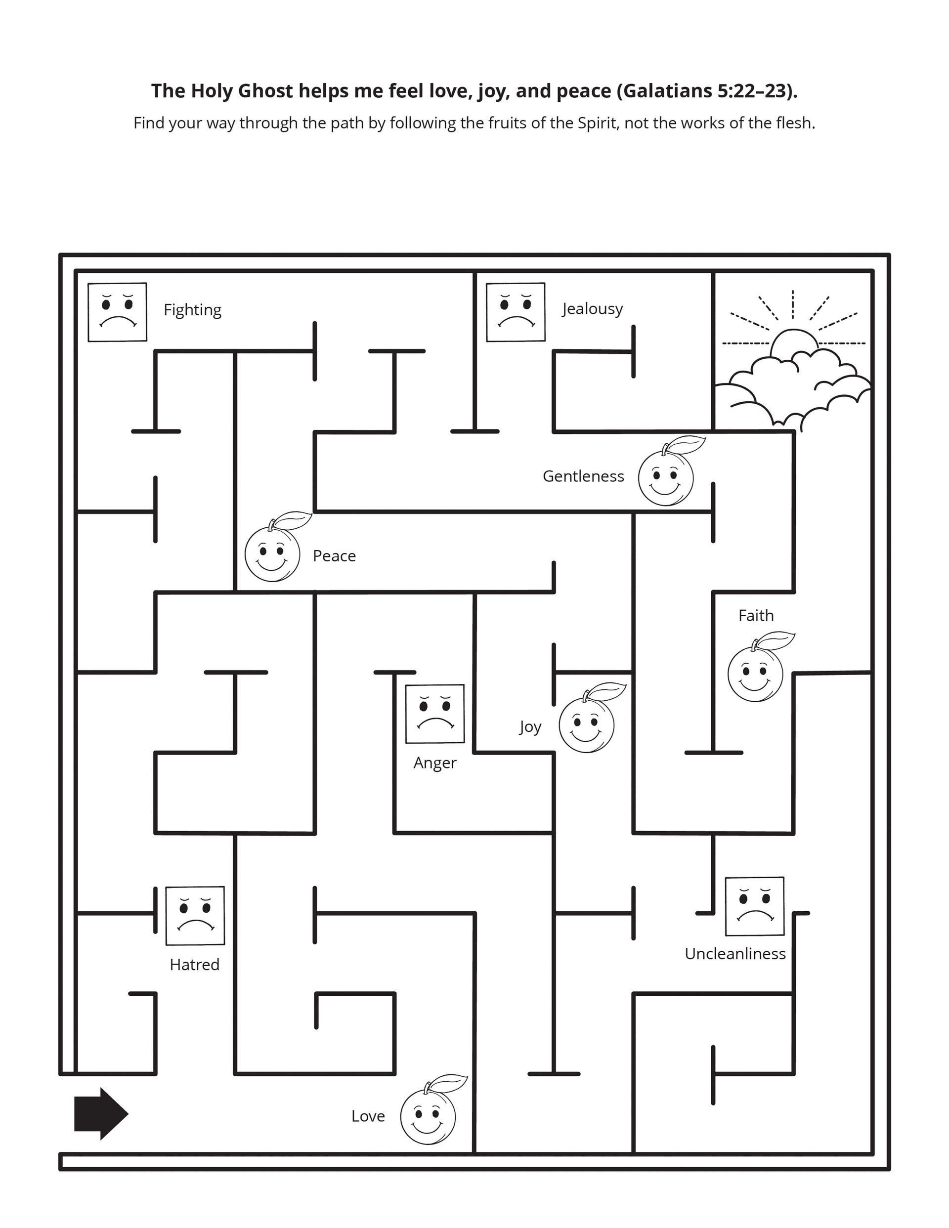 A maze that teaches about the Holy Ghost.
