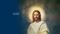 Official Church YouTube Channel Banner featuring the artwork "Christ's Image" by Heinrich Hoffman. A painting featuring the frontal head and shoulders portrait of Jesus Christ.The Church logo and blue light rays are also used in this composite image.