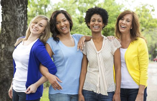 group of adult women smiling