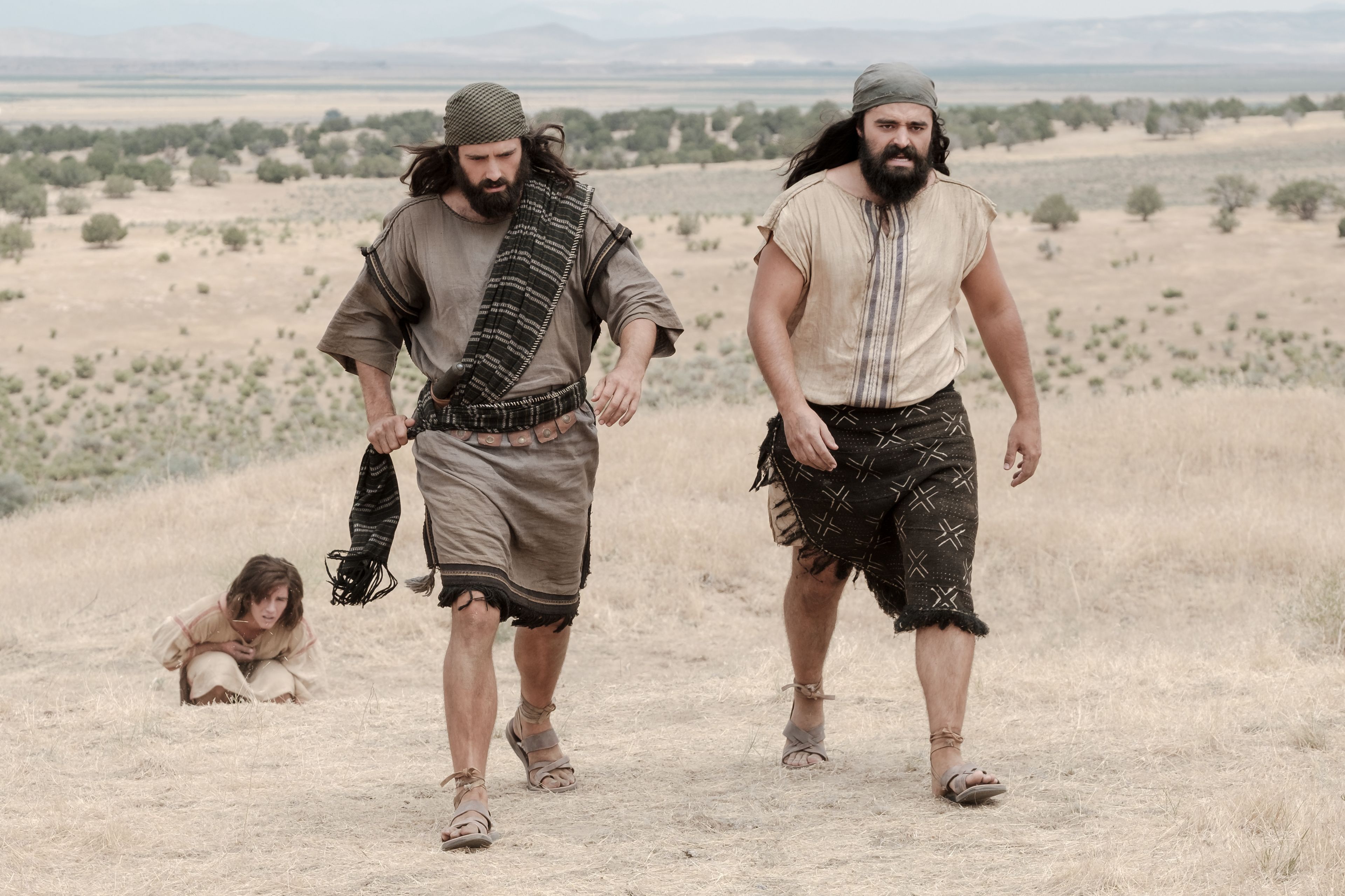 Laman and Lemuel leave Nephi bound in the wilderness.