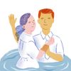 woman getting baptized