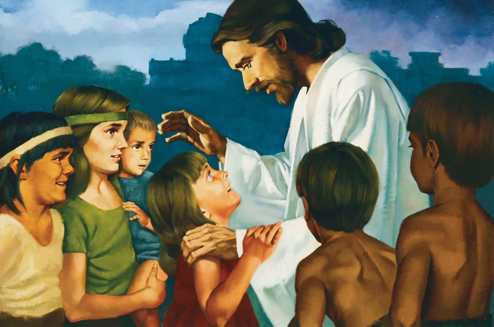 Christ Blessing the Nephite Children (Jesus Christ Blessing the Nephite Children)