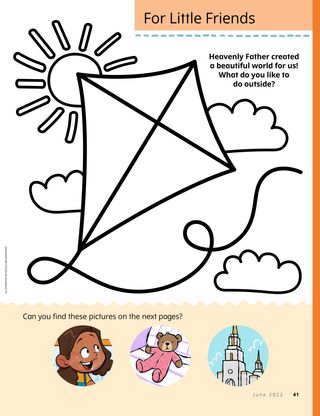simple kite coloring activity