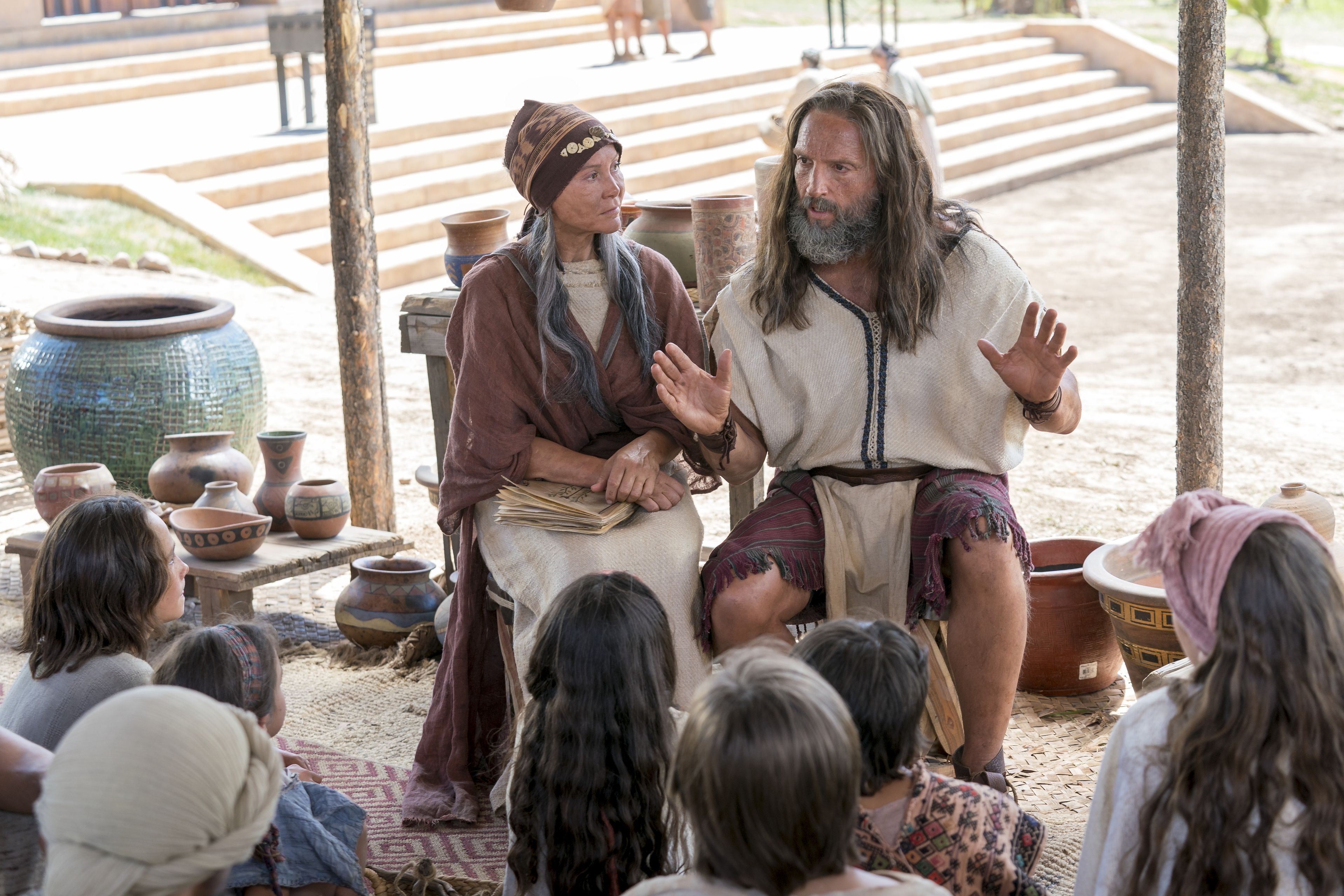 Nephi teaches children about baptism and the doctrine of Christ.